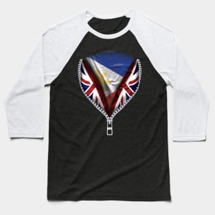 Filipino Flag  Philippines Flag zipped British Flag - Gift for Filipino From Philippines Baseball T-Shirt